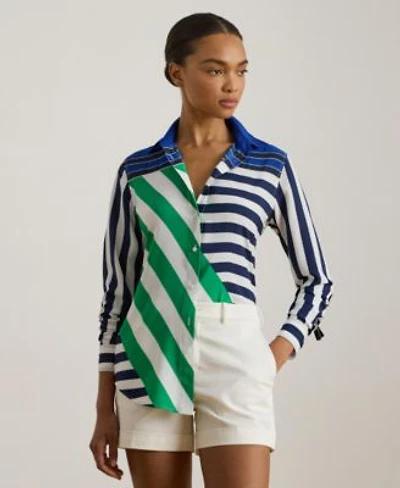 Lauren Ralph Lauren Womens Striped Long Sleeve Shirt