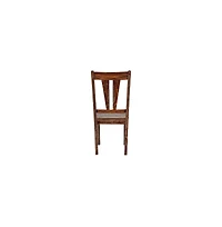 Porter Designs Kalispell Solid Sheesham Wood Dining Chair, Brown (Set of 2)