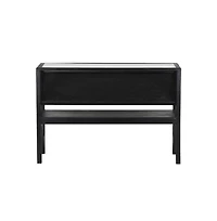 Canberra Solid Mango Wood Console Table, Black