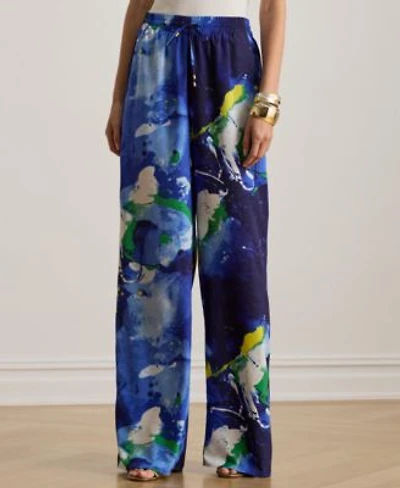 Lauren Ralph Lauren Womens Abstract Print Wide Leg Pants