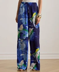 Lauren Ralph Lauren Womens Abstract Print Wide Leg Pants