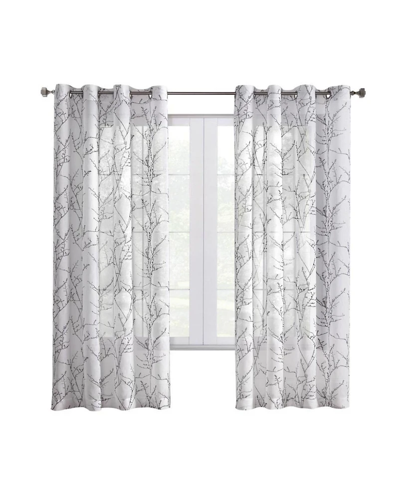 Commonwealth Home Fashions Lisette Grommet Curtain Panel Window Dressing - 52x84", White