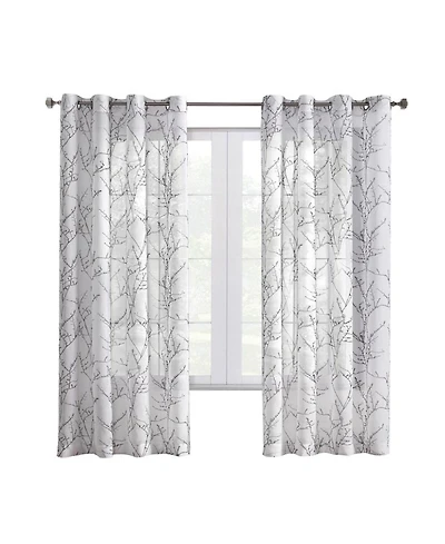 Commonwealth Home Fashions Lisette Grommet Curtain Panel Window Dressing - 52x84", White