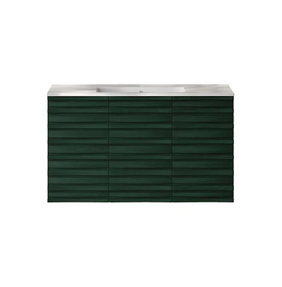 Swiss Madison Cascade 36" Wall-Mounted Bathroom Vanity in Oak with Sink Top