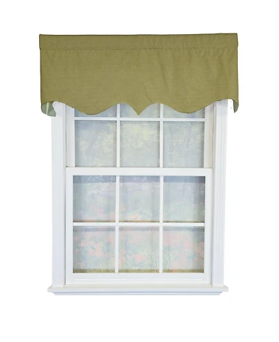 Rlf Home 100% Cotton Basket Weave Regal With Poly/Cotton lining Rod Pocket Valance 50" x 15" Loden