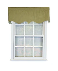 Rlf Home 100% Cotton Basket Weave Regal With Poly/Cotton lining Rod Pocket Valance 50" x 15" Loden