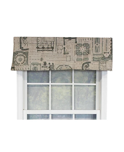 Rlf Home Le Jardin Tailored 100% Cotton with Fully Lined 3" Rod Pocket Valnance for Windows 50" x 14" Spa