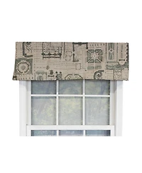 Rlf Home Le Jardin Tailored 100% Cotton with Fully Lined 3" Rod Pocket Valnance for Windows 50" x 14" Spa