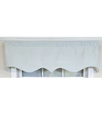 Rlf Home 100% Cotton Seersucker Regal With Poly/Cotton Ivory lining Rod Pocket Valance 50" x 16" Blue