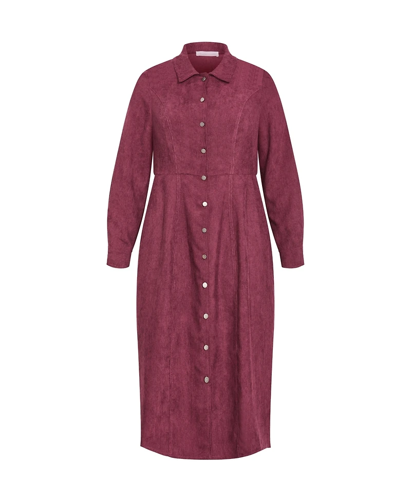 City Chic Women's Leia Long Sleeve Midi Dress