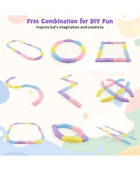 Mecale Colorful Kids Wavy Balance Beam with Textured Surface and Non-slip Foot Pads