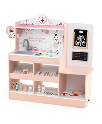 Wooden Doctor Playset with Stethoscope for Toddlers over 3 Years Old