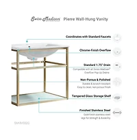 Swiss Madison Pierre Single, Open Shelf