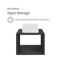 Swiss Madison Concorde 24'' Wall-Hung Vanity In Black