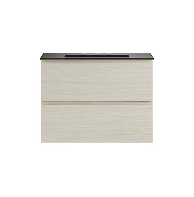 Swiss Madison 30" Wall-Mounted Bathroom Vanity in Oak