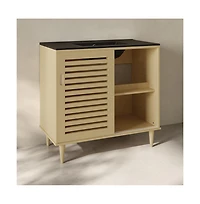 Swiss MadisonDelice 36" Freestanding Bathroom Vanity, Black 3-Hole Widespread Sink Top