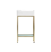 Swiss Madison Pierre 19.5 Single, Freestanding, Open Shelf, Gold Metal Frame Bathroom Vanity