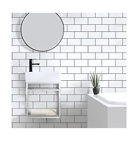 Pierre 19.5 Single, Open Shelf, Chrome Metal Frame Bathroom Vanity