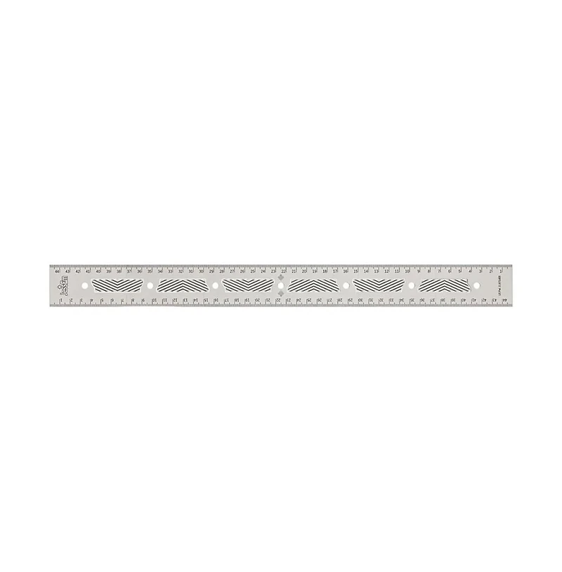 JessEm 07416 Stainless Steel 450mm Precision Ruler with Patented Flex Grip and Fade Resistant Markings