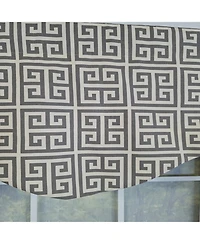 Rlf Home 100% Cotton Tower Cornice With Poly/Cotton Ivory lining Rod Pocket Valance 50" x 17" Beige