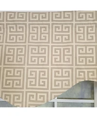 Rlf Home 100% Cotton Tower Cornice With Poly/Cotton Ivory lining Rod Pocket Valance 50" x 17" Gray