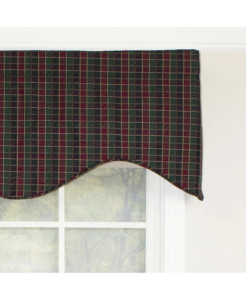 Rlf Home Tammy Corded Cornice 100% Cotton with Fully Lined 3" Rod Pocket Valnance for Windows 50" x 17" Grape