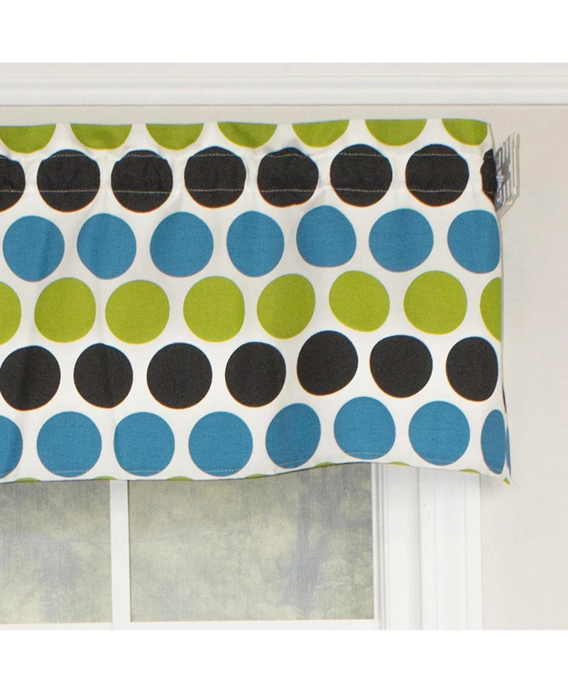 Rlf Home Fanci Tailored 100% Cotton with Fully Lined 3" Rod Pocket Valnance for Windows 50" x 14" Multi