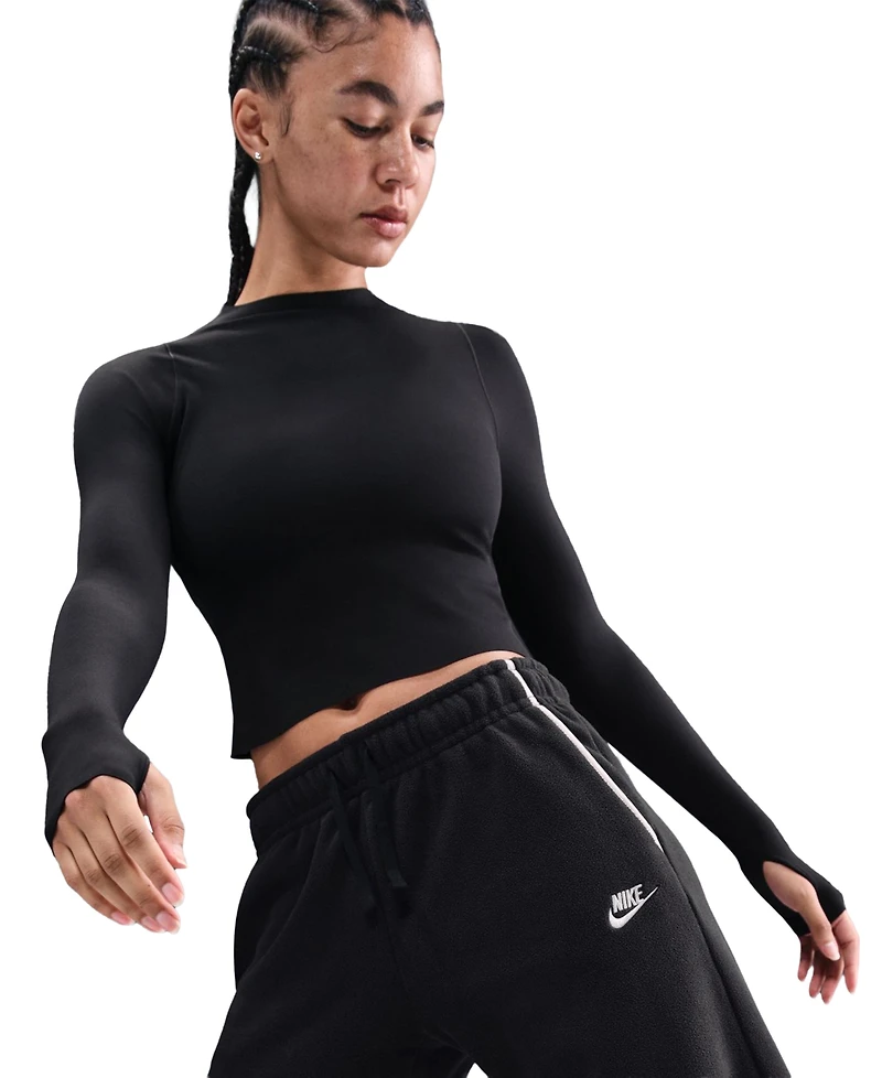 Nike Women's Sportswear Club Mid-Rise Wide-Leg Pants