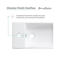 Swiss Madison Pierre 19.5 Single, Freestanding, Open Shelf, Matte Black Frame Bathroom Vanity