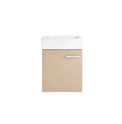 Swiss Madison Colmer 18" Wall-Mounted Bathroom Vanity in Sandstone