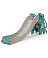 Mecale 4-in-1 Kids Climber Slide Play Set with Basketball Hoop