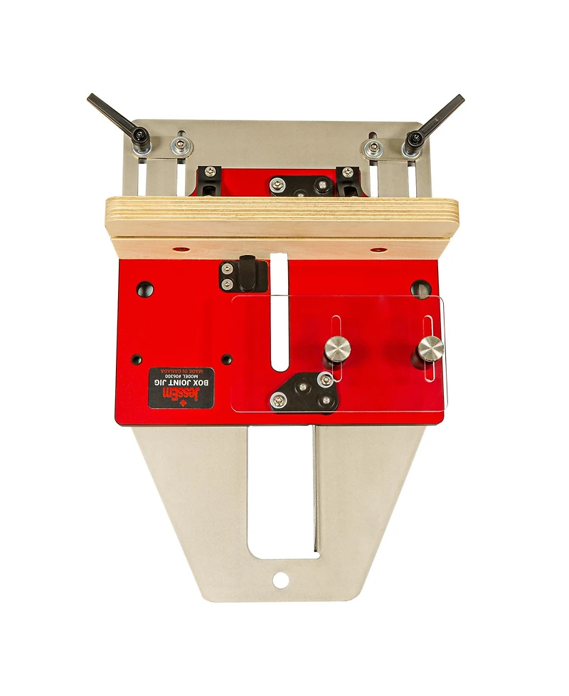 JessEm 06300 Precision Finger Box Joint Jig for Router Tables with 3 Aluminum Keys Smooth Bearing Glide System