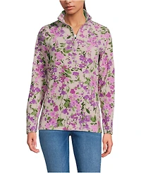 Lands' End Women's Petite Anyweather Fleece Quarter Zip Pullover
