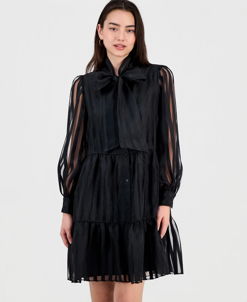 Robbie Bee Women's Tiered Shirtdess