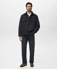 Mango Men's Denim Pockets Jacket