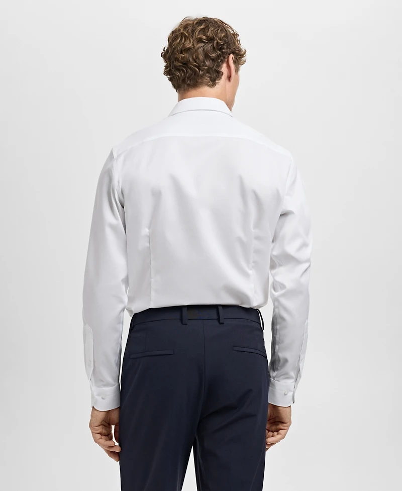 Mango Men's Cotton Slim-Fit Formal Shirt