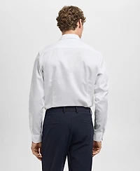 Mango Men's Cotton Slim-Fit Formal Shirt