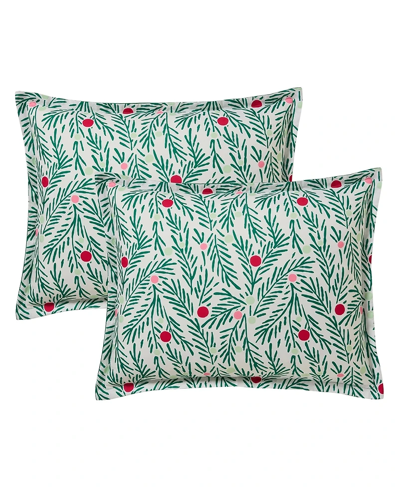 Hallmark Green Branches Holiday 4-Pc. Comforter Set