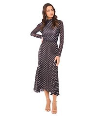 CeCe Women's Flouncy Flowy Hem A-line Midi Skirt