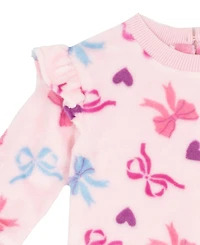 Rare Editions Baby Girls 2-Piece Bow Printed Top and Leggings Set