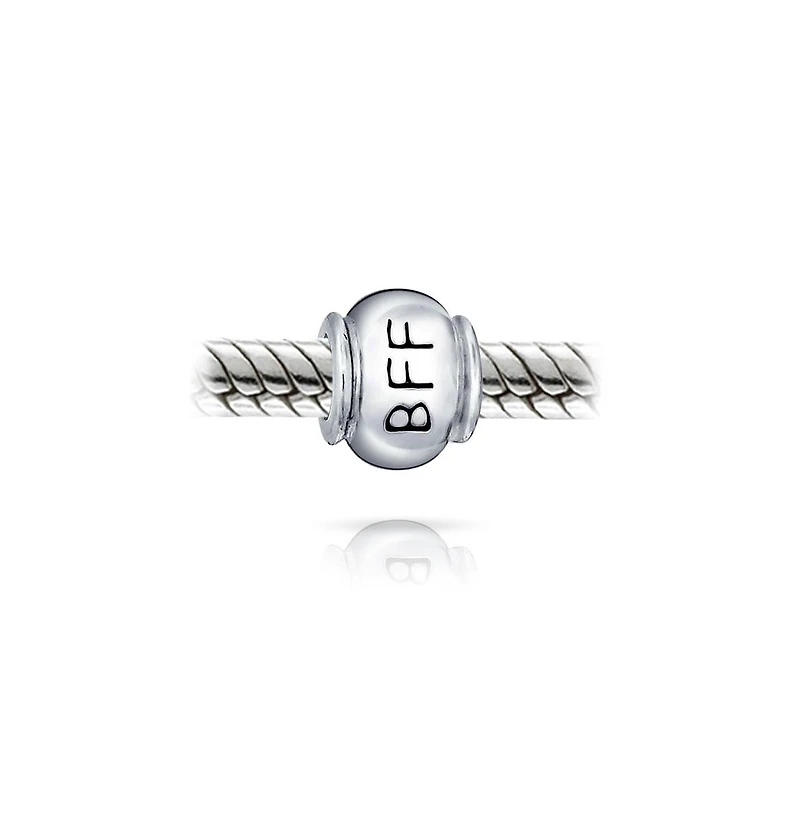 Bling Jewelry Set of 2 Winner First Place #1 & Best Friends Forever Bff Charm Bead Sterling Silver