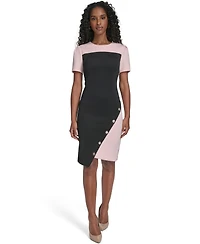 Tommy Hilfiger Women's Color-Blocked Asymmetric Dress