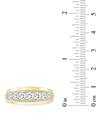 Macy's Men's Diamond Ring (1 ct. t.w.) in 10K Yellow Gold with Rhodium