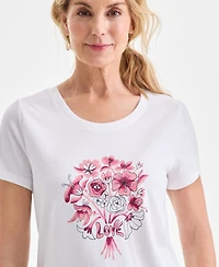 Style & Co Women's Graphic Short-Sleeve Crewneck T-Shirt, Macy's Exclusive