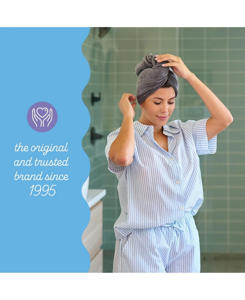 Turbie Twist Deluxe Wet Dry - Microfiber Tt and Shower Cap Multicolor