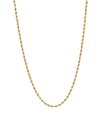 Macy's Glitter Rope Chain Necklace in 14K Yellow Gold