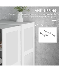 Homcom Storage Cabinet w/ Storage Shelves, Pantry Cupboard Cabinet,