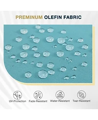 Aoodor Patio Bench Cushion Outdoor Olefin Fabric Slipcover Sponge Foam 46.5” x 17.7” 3