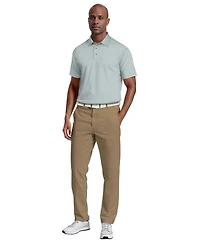 Pga Tour Men's All-Over Micro Jacquard Short-Sleeve Golf Polo Shirt