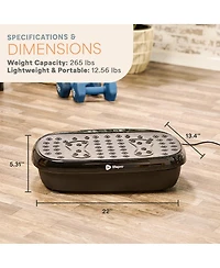 LifePro Compact Vibration Plate with Acupressure Nodes – Full Body Exercise for Lymphatic Drainage & Pain Relief